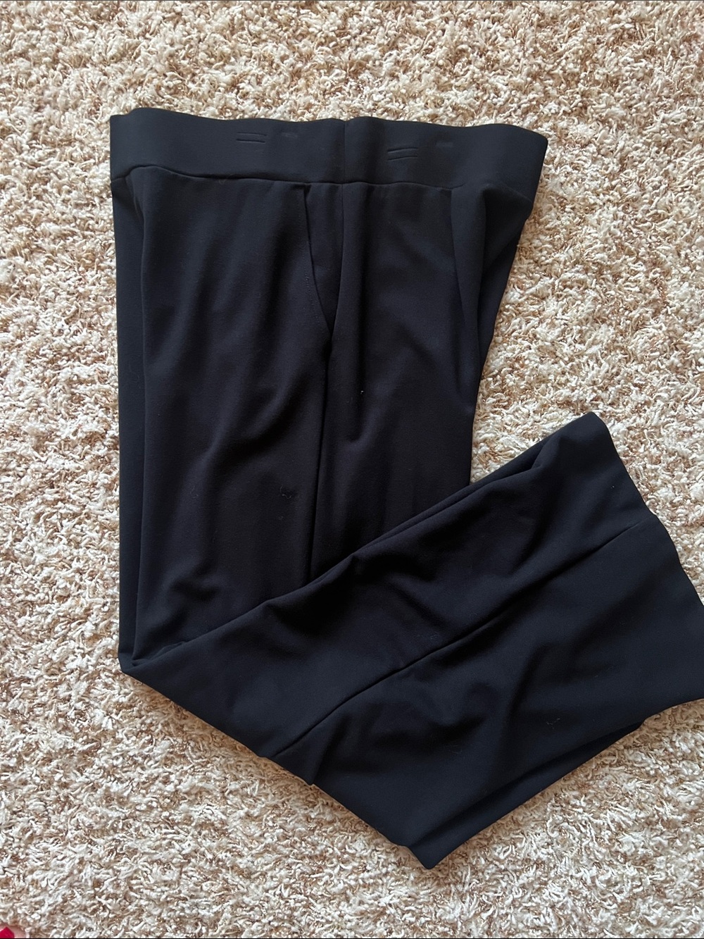 Talbots Black Wide-Leg Ponte Pants